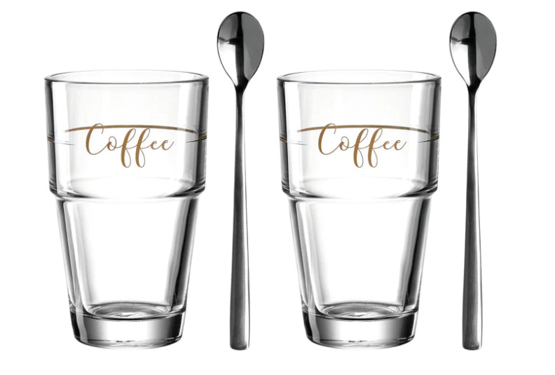 Set of 2 Coffee Tumblers With Spoons