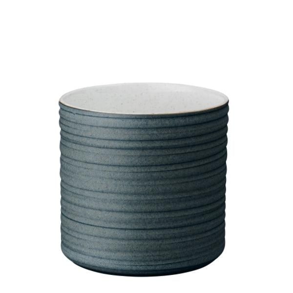 Impression Charcoal Blue Medium Ridge Vase