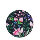 Dark Floral Round Coasters Set Of 6
