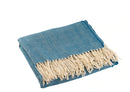 Herringbone Throw - Atlantic Blue