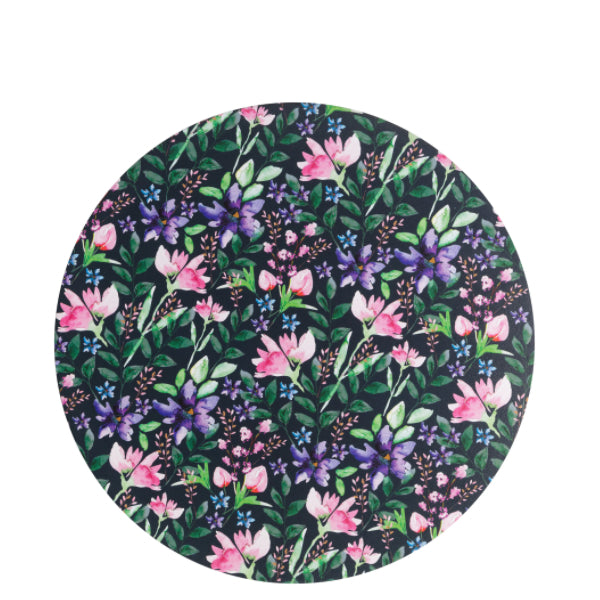 Dark Floral Round Placemats Set Of 6