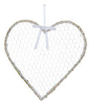 60cm White Willow Heart Hanger