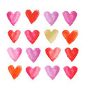 Paper Napkin - Aquarell Hearts Gold
