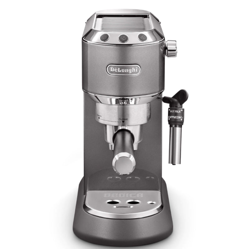 Dedica Metallics Pump Espresso Coffee Machine - Grey