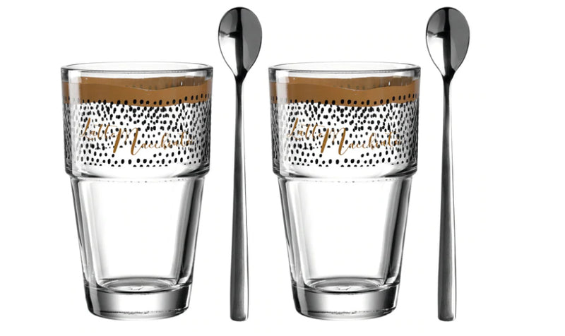 Solo Latte Macchiato Set of 2 Mugs & Spoons