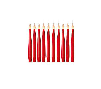 15cm Floating Candles 10 Piece Set Red