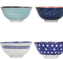 Set of 4 Blues Design Bowls