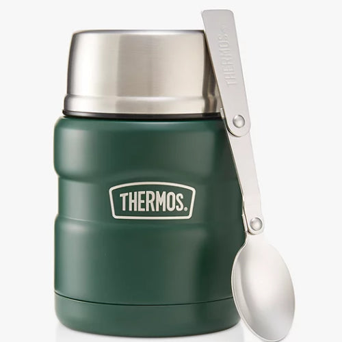 King Food Flask Stainless Steel 470ml - Forest Green