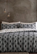 Ziggurat Duvet Cover Set - Black/Natural