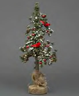 61cm Snowy Decorated Tree