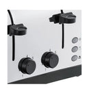 Stainless Steel 4 Slice Toaster - Cream