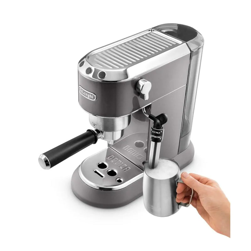 Dedica Metallics Pump Espresso Coffee Machine - Grey