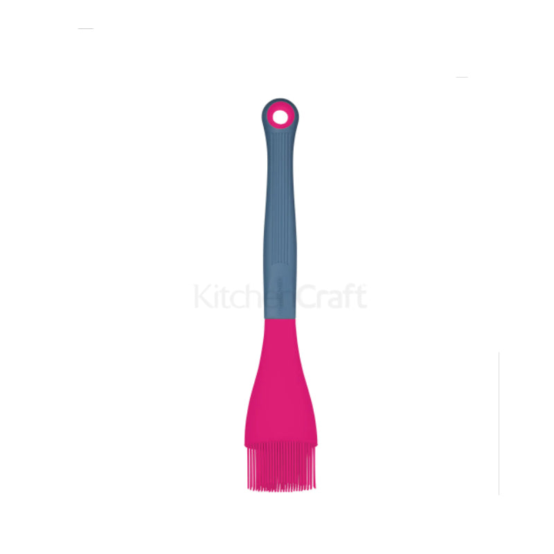 Colourworks Brights Pink Silicone-Headed Angled Pastry / Basting Brush