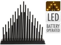 Black Lamp with Pipelights 33 LED Warm White