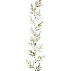 1.6 Meter Green Flocked Garland Champagne & Gold