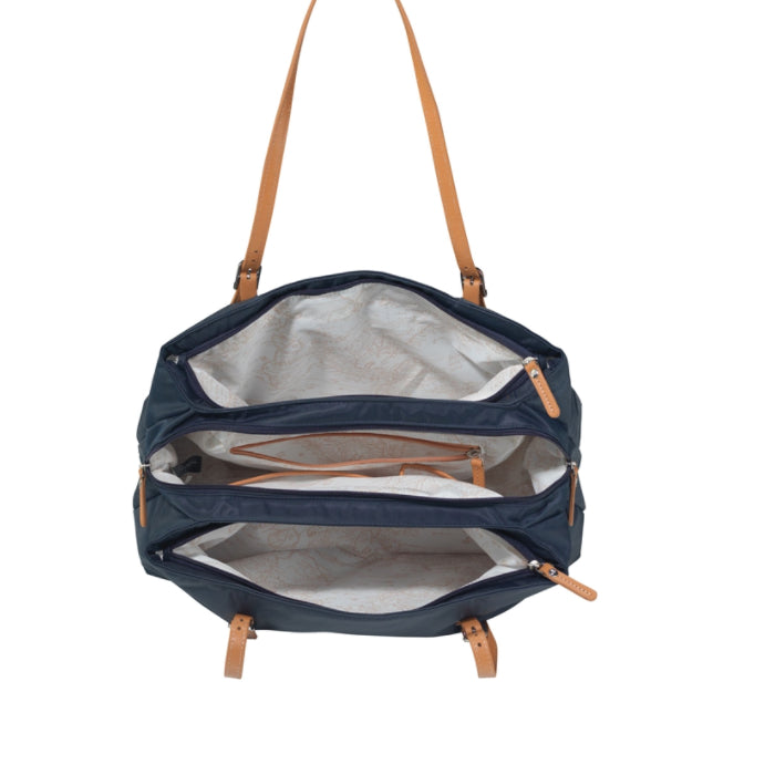 Cassis Riviera 3 Compartments Shoulder Bag Navy