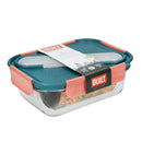 Tropics Glass 900ml Lunch Box with Cutlery