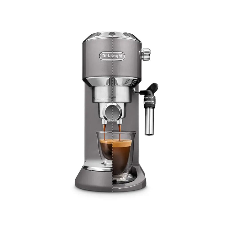 Dedica Metallics Pump Espresso Coffee Machine - Grey