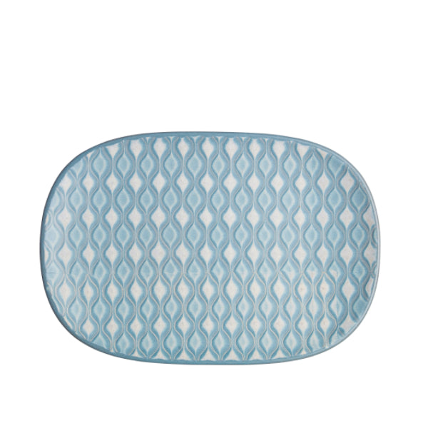 Impression Blue Accent Medium Oblong Platter