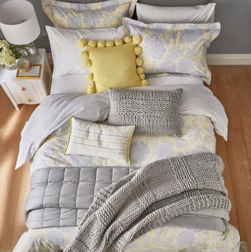 Reset Floral Duvet Cover Set Yellow/Silver