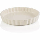 28cm Stoneware Fluted Flan Dish - Meringue