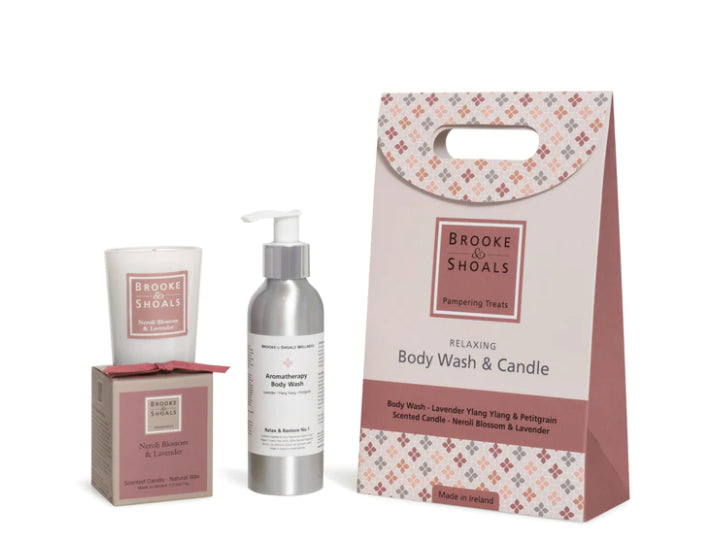 Wellness Pampering Set - Relaxing Body Wash & Candle