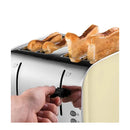 Stainless Steel 4 Slice Toaster - Cream