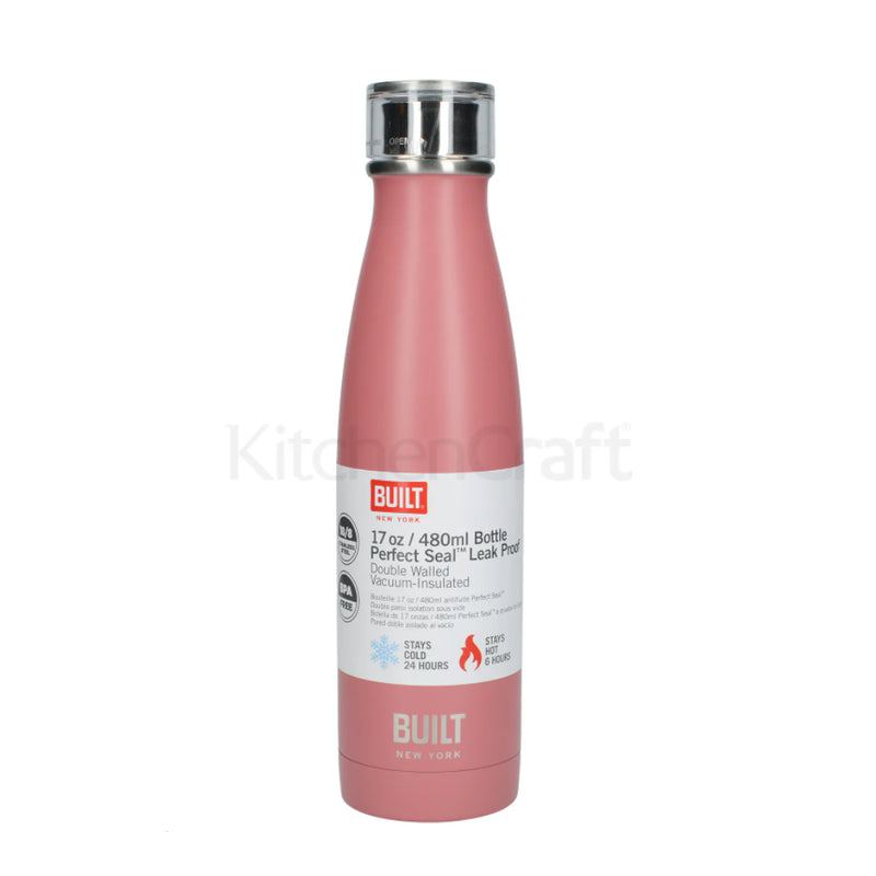 500ml Double Walled Stainless Steel Water Bottle Pink