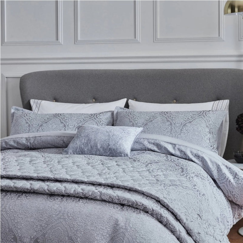 Neska Pillowcase Pair - Oxford Grey