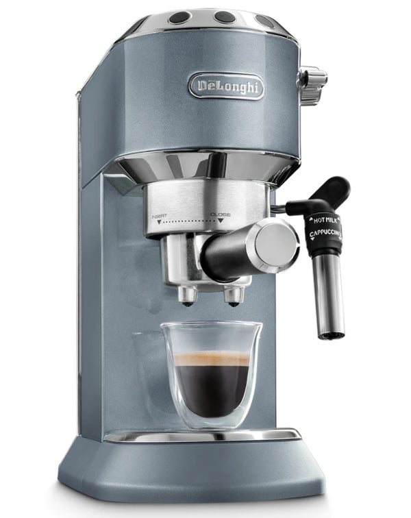 Dedica Metallics Manual Espresso Maker Blue