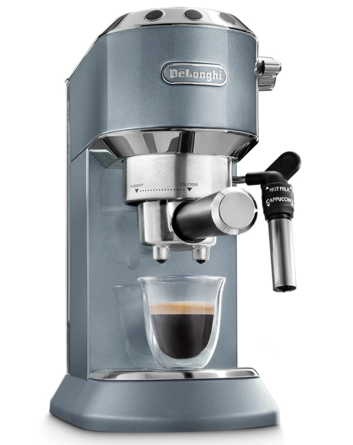 Dedica Metallics Manual Espresso Maker Blue
