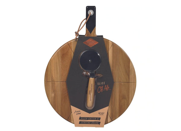 Pizza Cutter & Serving Board