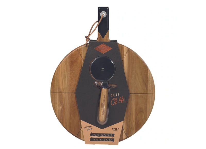 Pizza Cutter & Serving Board