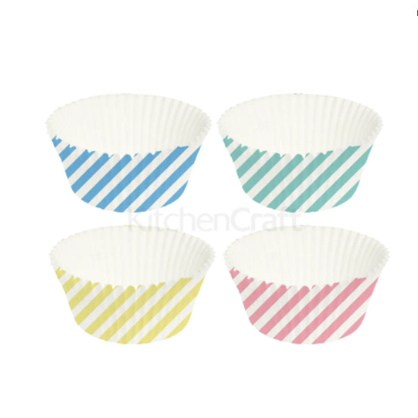 Creative Tops “Retro Treats” Waxed Paper Striped Cupcake Cases - Pack of 100 (Assorted Colours)