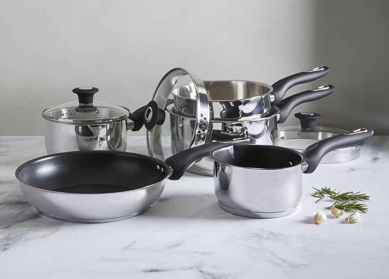 5 Piece Stainless Steel Saucepan Set