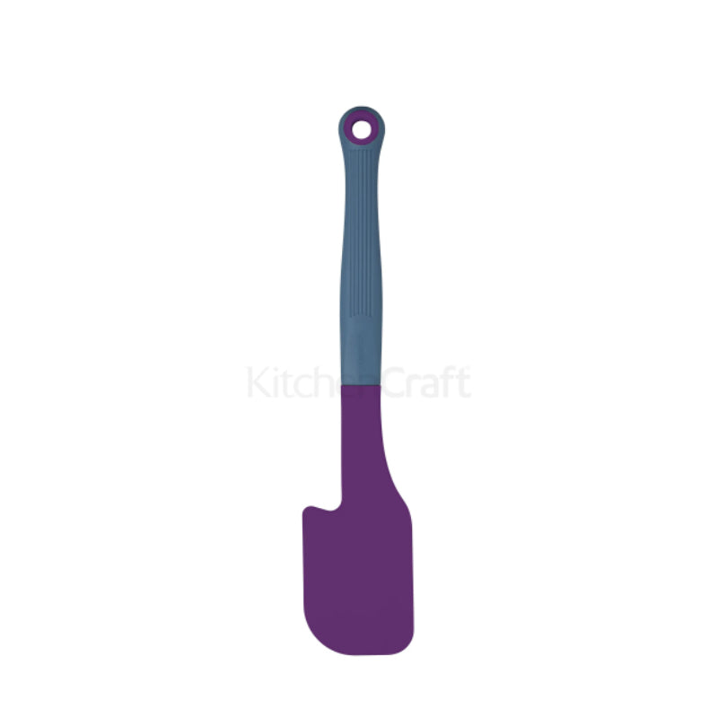 Colourworks Brights Purple Silicone-Headed Spatula with Soft Touch Handle