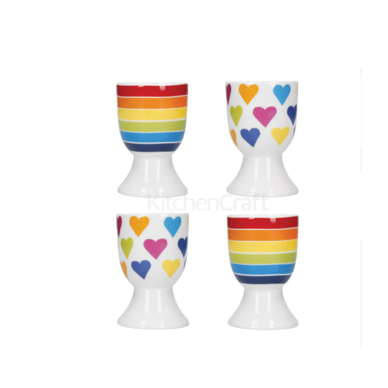 Set of 4 Rainbow Egg Cups