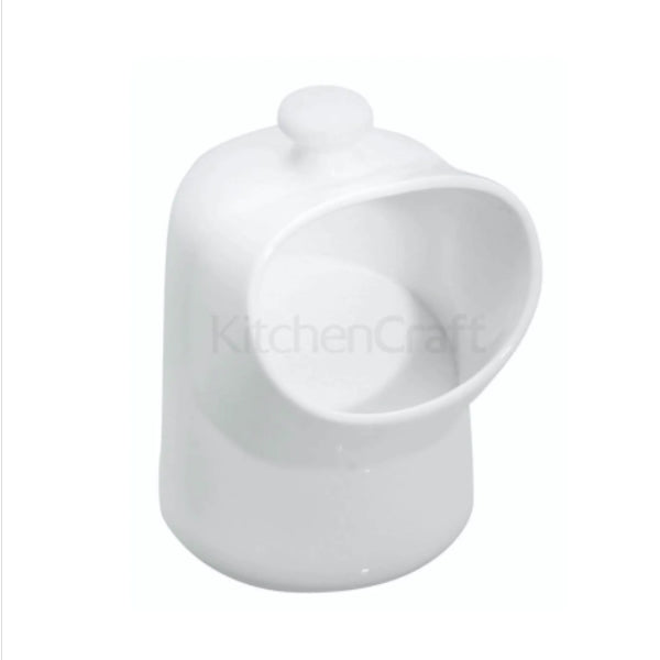 White Porcelain Salt Pig