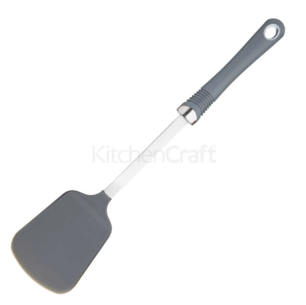 Professional Solid Nylon Cooking Turner with Soft-Grip Handle