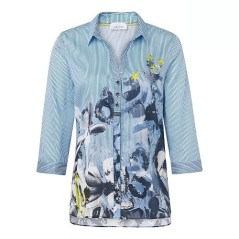 3/4 Sleeve Blouse - Blue