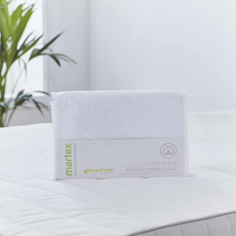 Pure Cotton Microfresh Quilted Pillow Protector