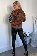 Dollie Button Cardigan - Black/brown