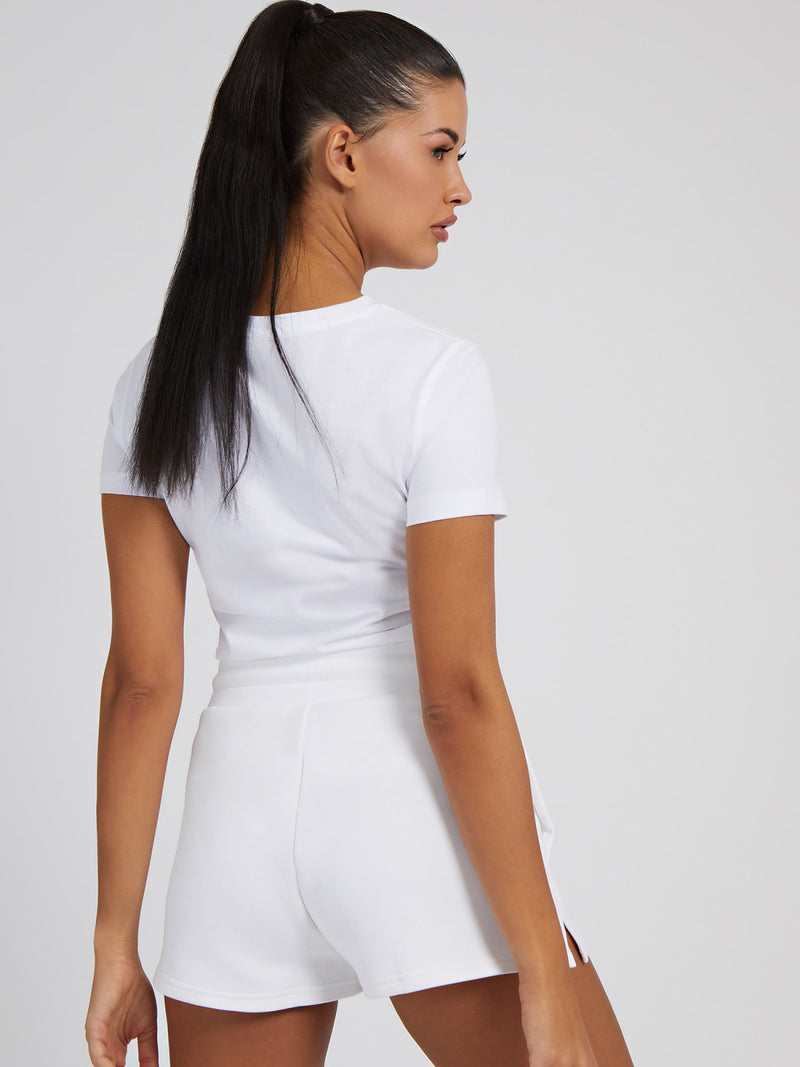 Bessie Short Sleeve Round Neck T-shirt - Pure White