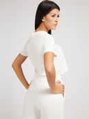 Adele Crop T-shirt - Ocean Salt