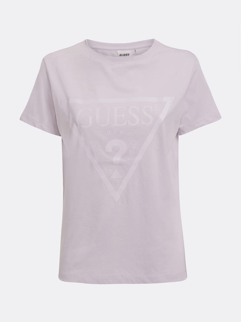 Short Sleeve Round Neck T-shirt - Wisteria Petal