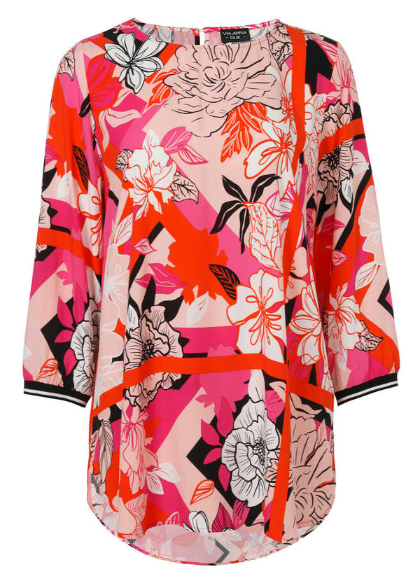 CERISE AND ORANGE TOP - Vapd653