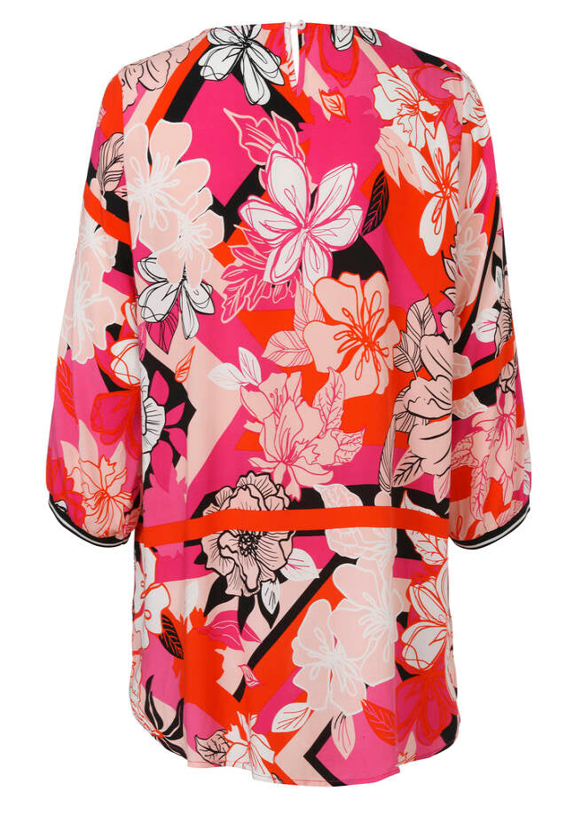 CERISE AND ORANGE TOP - Vapd653