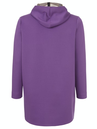 Contrast Collar Coat - Fuchsia