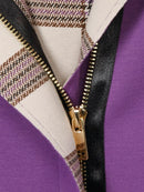 Contrast Collar Coat - Fuchsia