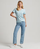 Studios Pocket V Neck Tee - Sky Blue